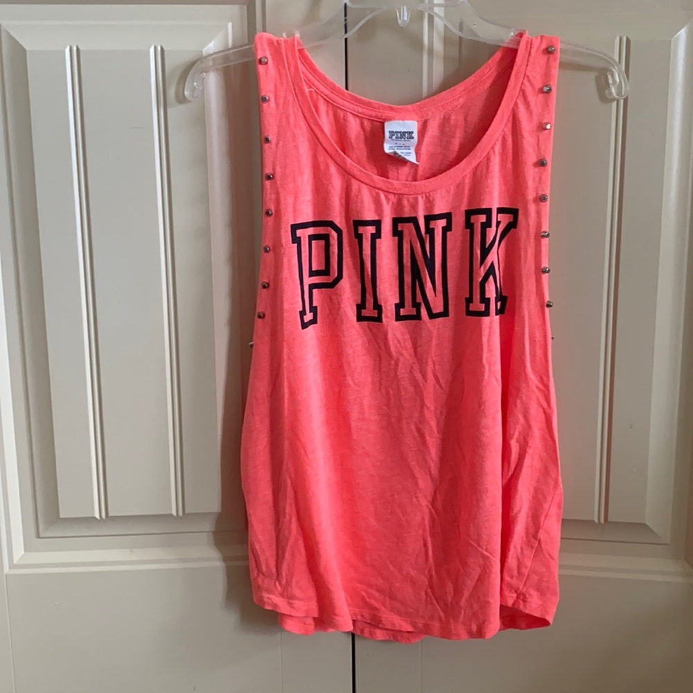 Studded PINK muscle tank
